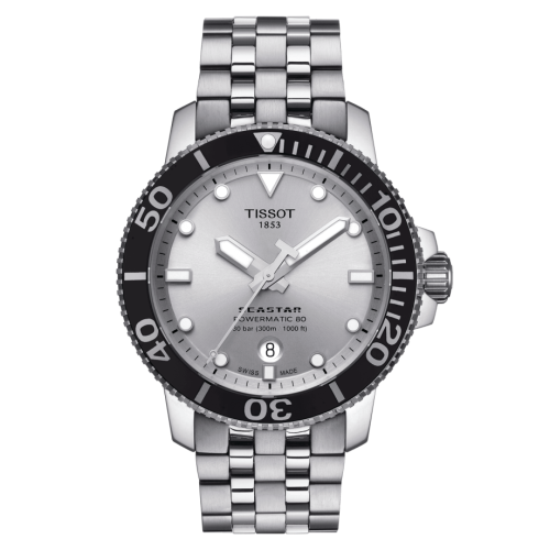Tissot Seastar 1000 Powermatic 80 43 Stainless Steel / Silver / Bracelet